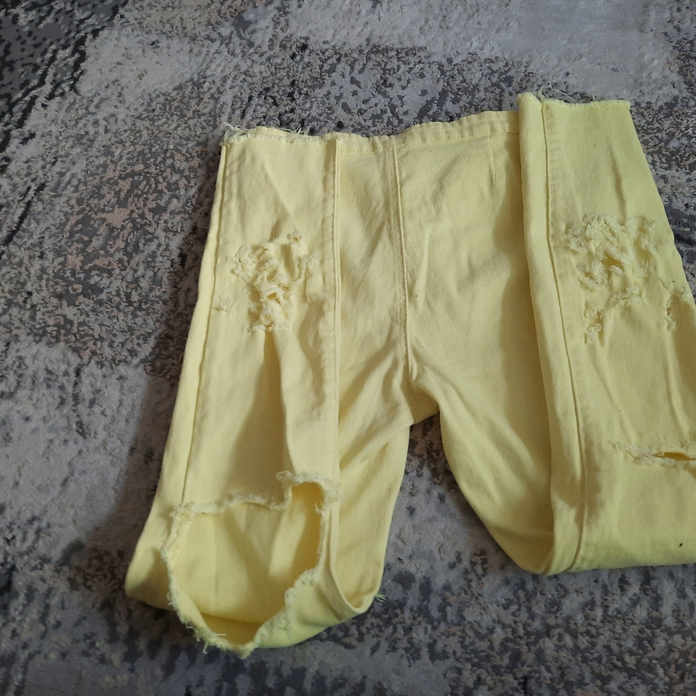 Yellow Straight Leg Jeans - Picture 3 of 6